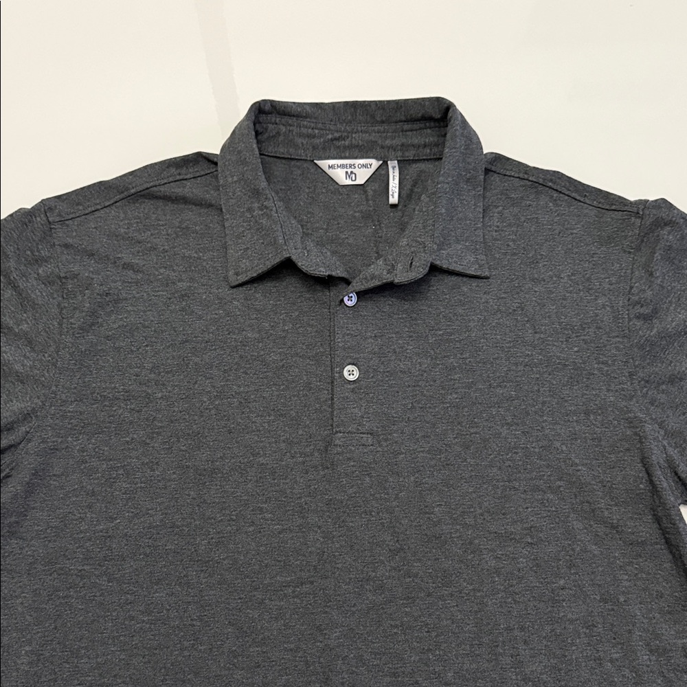 Members Only Charcoal Polo Shirt for Men Sz XL New without label - Picture 4 of 10
